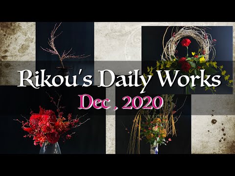 【生け花】2020年12月の日々の作品まとめ！【癒し・アート】
