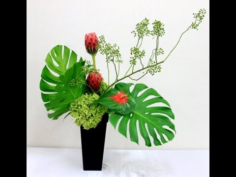 花のデザインは感覚で覚える事が大事です～誰でも５分で出来るフラワーアレンジメントライブ～How to arrange flowers, Ikebana flower arrangement