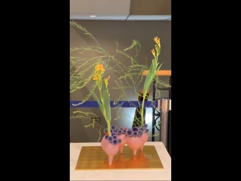 【いけばな/池坊】池坊学園 花きらきら花展 自由花 夏 【ikebana flower arrangement tutorial】【how to make】 #flowers #花形 #癒し